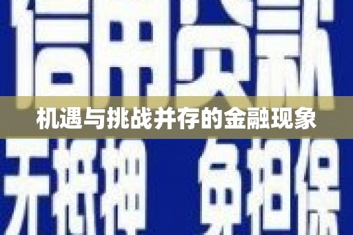 徐水机遇与挑战并存的金融现象
